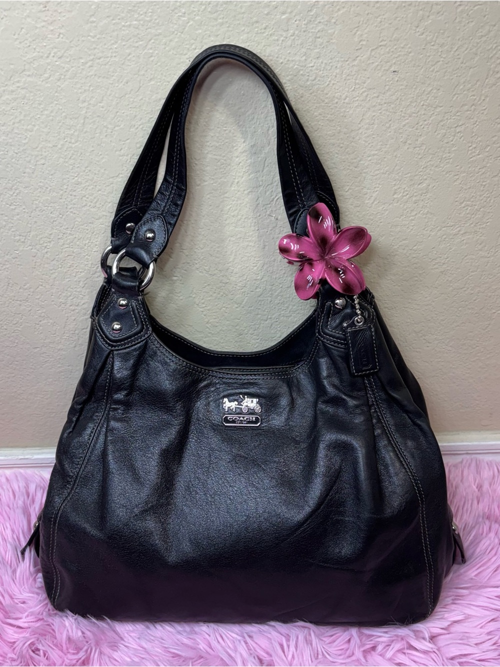 Coach Madison Maggie black leather🖤